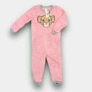 DISNEY THE LION KING - Nala Kids 1-Piece zippered fleece‎ sleeper NEW 3T